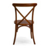 Sedia legno Cross marrone impilabile seduta legno 51x55xh46,5/89