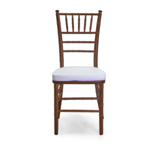 Zoom Sedia legno chiavari noce con cuscino cm 40x40h43/92