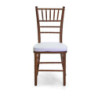 Sedia legno Chiavari noce con cuscino 40x40xh43/92 elegante