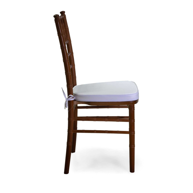 Sedia legno Chiavari noce con cuscino 40x40xh43/92 elegante
