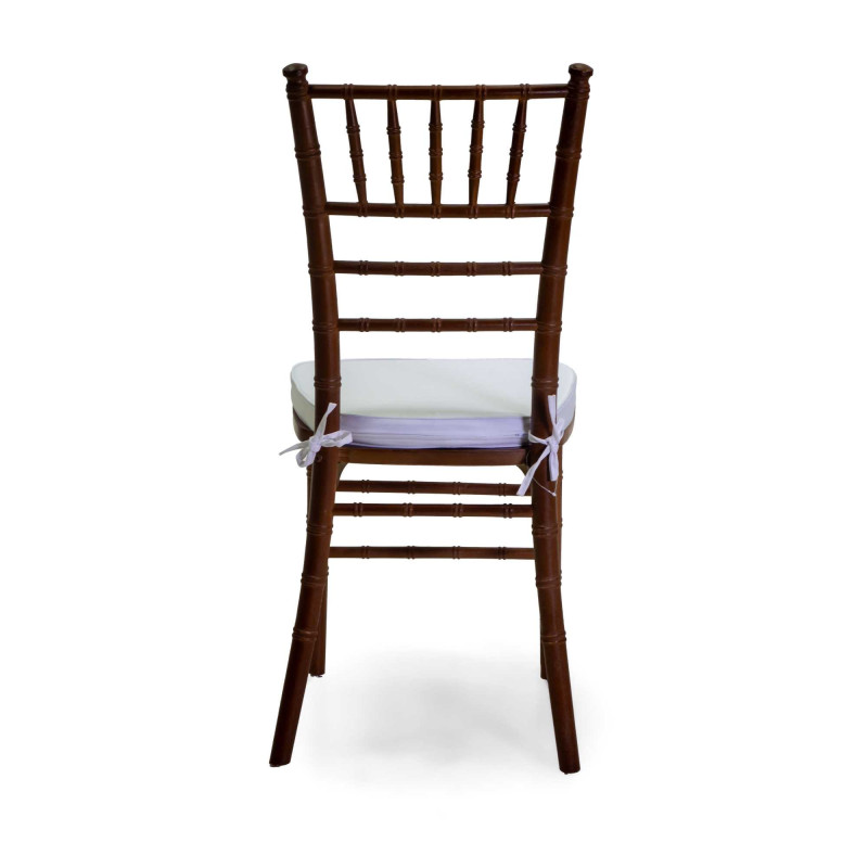 Sedia legno Chiavari noce con cuscino 40x40xh43/92 elegante