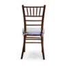Sedia legno Chiavari noce con cuscino 40x40xh43/92 elegante