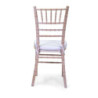 Sedia legno Chiavari sbiancato con cuscino 40x40xh43/92