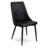 Sedia ecopelle Oliver nera struttura nera 48x58xH90 cm