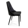 Sedia ecopelle Oliver nera struttura nera 48x58xH90 cm