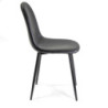 Sedia ecopelle Jacky nera struttura metallo 43x55xH86 cm