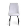 Sedia ecopelle Oliver bianca struttura nera 48x58xH90 cm