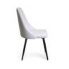 Sedia ecopelle Oliver bianca struttura nera 48x58xH90 cm