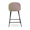 Sgabello velluto Sammi crema struttura nero 44x48x65-91 cm