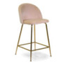 Sgabello velluto Sammi crema struttura oro 44x48x65-91 cm