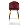 Sgabello Sammi velluto rosa antico struttura oro elegante
