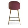Sgabello Sammi velluto rosa antico struttura oro elegante