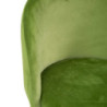 Sgabello velluto Sammi verde struttura oro 44x48x65-91 cm
