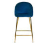Sgabello velluto Sammi blu struttura oro 44x48xH65-91 cm
