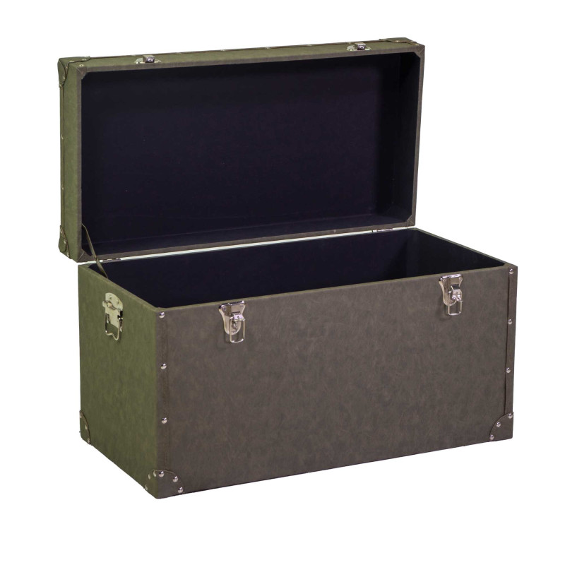 Baule ecopelle verde set 1-4 grande 80×40×h50 cm — levanteshop.it