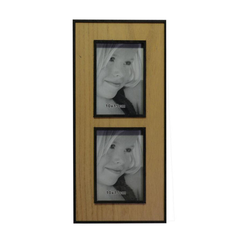 Portafoto muro legno Budapest multiplo 2 posti 40,5x18,5x1,5