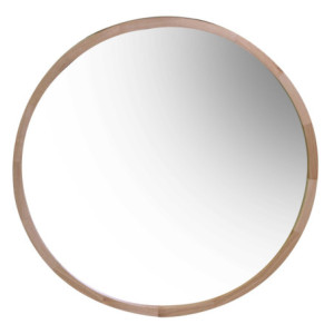 Specchio legno naturale tondo Ø60x3 cm moderno decorativo