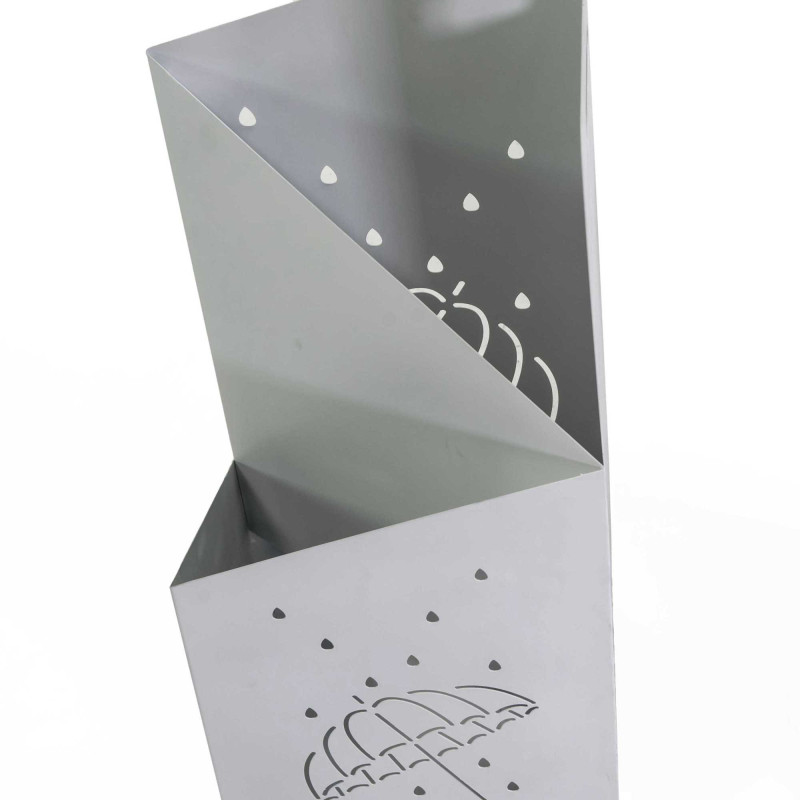 Portaombrelli metallo bianco rettangolare 25x20H60 moderno e resistente