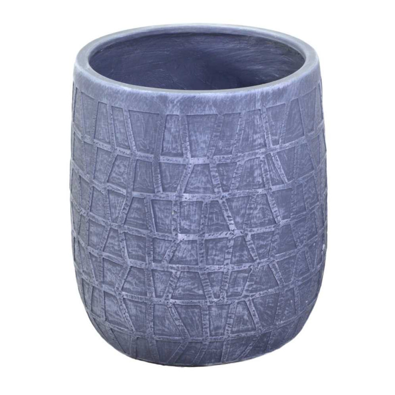 Portavaso resina grigio Ø33xH39 cm moderno resistente