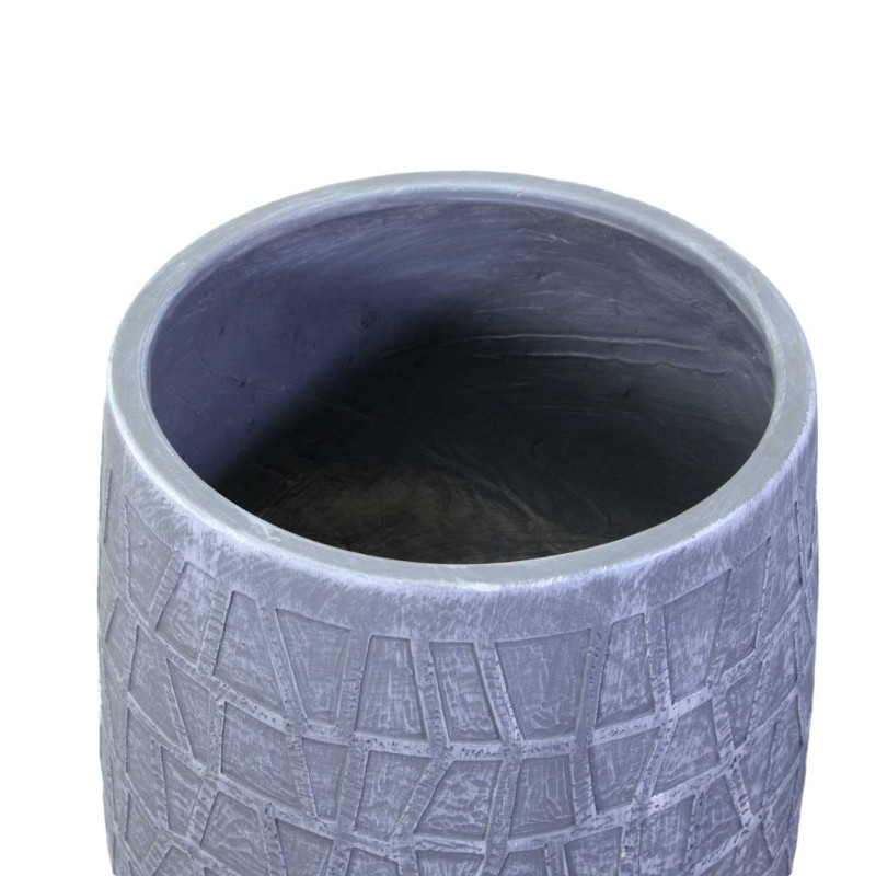 Portavaso resina grigio Ø33xH39 cm moderno resistente