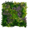Pannello misto felce fiori viola 50x50 cm decorazione vivace