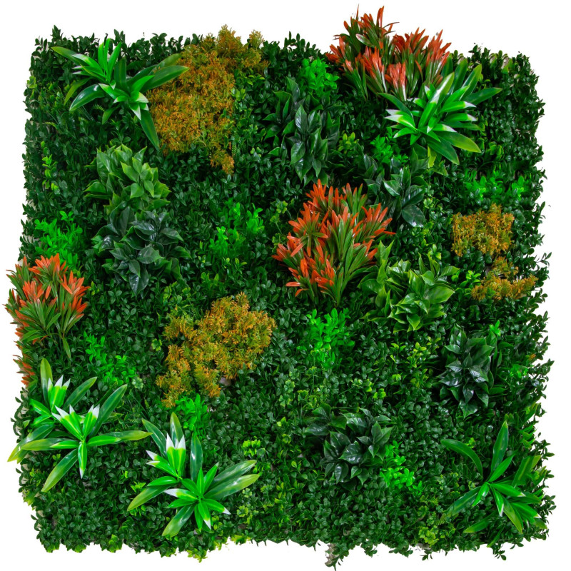 Pannello misto fiori arancione 100x100 cm decorazione vivace