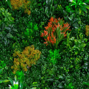 Zoom Pannello misto fiori arancione cm 100x100