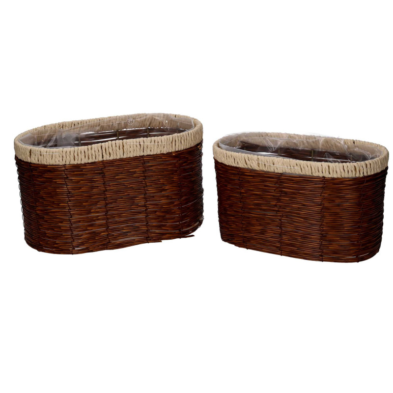 Polyrattan 1-2 Noce Ovale Cm 28X18H16 | Fioriere e Vasi | Le