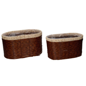 Zoom Portavaso polyrattan 1-2 noce ovale cm 28x18h16