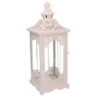 Lanterna metallo crema 24x24xH67 cm design elegante giardino