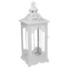 Lanterna metallo bianco opaco 24x24xH67/72 cm elegante
