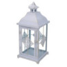 Lanterna metallo bianco opaco dorato 22x22xH51 cm moderna