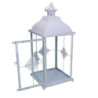 Lanterna metallo bianco opaco dorato 22x22xH51 cm moderna