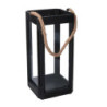 Lanterna legno nero quadro 25x25xH58 cm elegante e moderna
