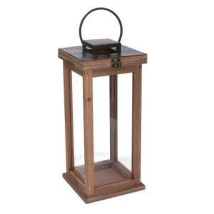 Zoom Lanterna legno metallo 1-3 naturale quadro cm 25x25h51