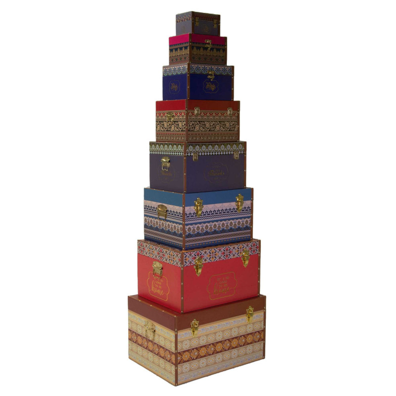 Baule ecopelle mandala set 1-8 grande 55×40×h32 cm — levanteshop.it