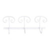 Attaccapanni a muro metallo bianco 3 posti 50x7,5x17 cm moderno