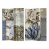 Paravento stampa fiori blu tre ante 120,6x2,5xH180 cm elegante