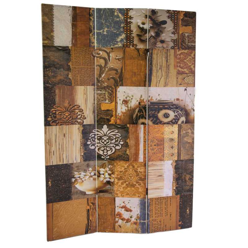 Paravento stampa decoupage tre ante 120,6x2,5xH180 cm elegante