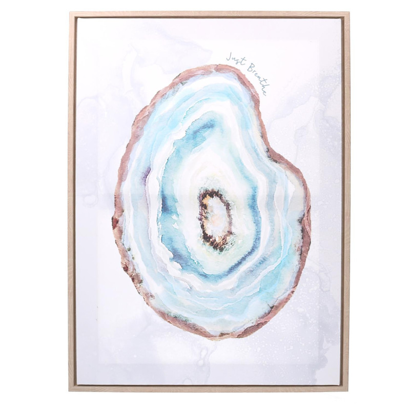 Quadro legno mare ostrica 50x70x4 cm decorativo moderno