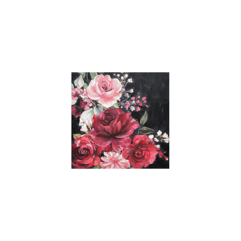 Quadro legno rosso quadro 100x100xH3 cm moderno decorativo