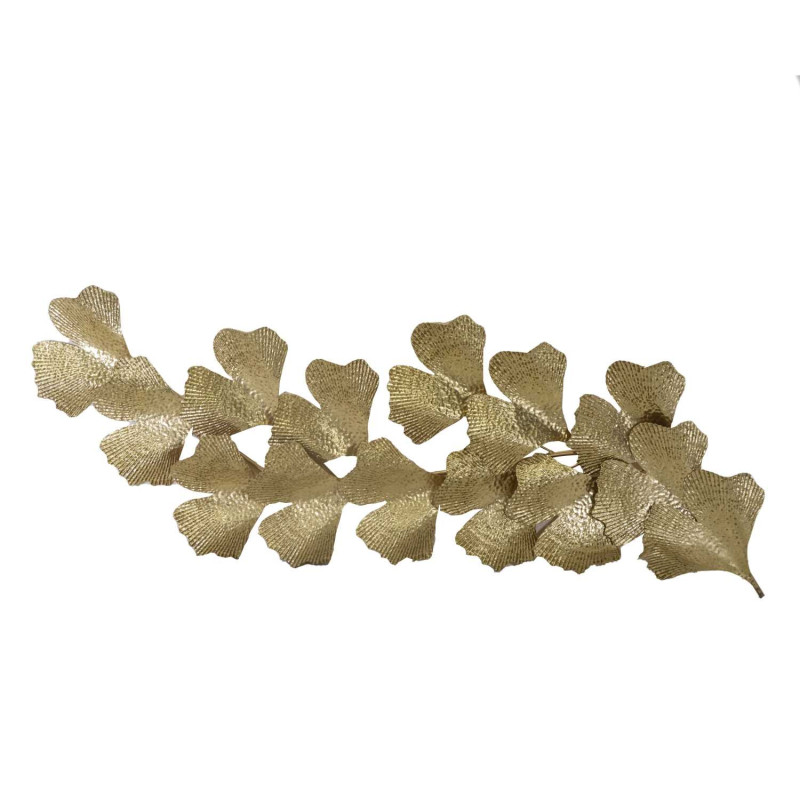 Quadro metallo foglie oro 146x54xH9,5 cm moderno decorativo