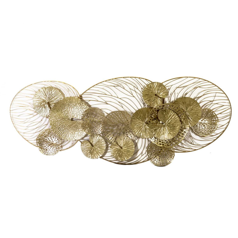 Quadro metallo oro 123x50xH9,5 cm moderno decorativo