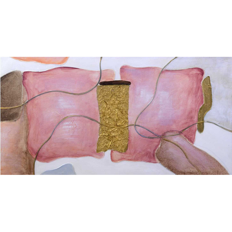 Quadro legno oro rosa rettangolare 120x3x60 cm moderno
