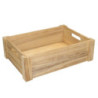 Cassetto legno naturale rettangolare 44x32,5xH12 cm robusto