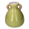 Vaso ceramica verde con maniglie Ø28/30,5x33 cm giardino elegante