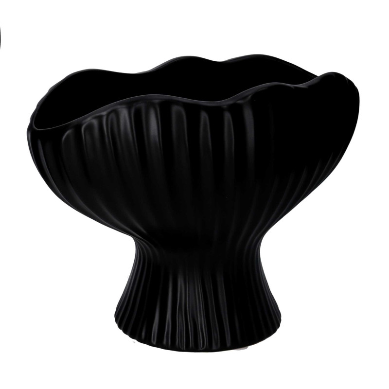Portavaso ceramica nero 27x15xH20 cm moderno elegante
