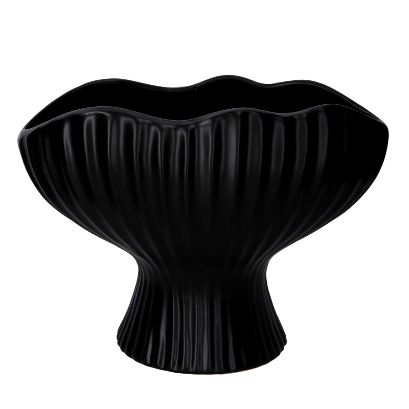 Portavaso ceramica nero 27x15xH20 cm moderno elegante