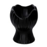 Portavaso ceramica nero 27x15xH20 cm moderno elegante