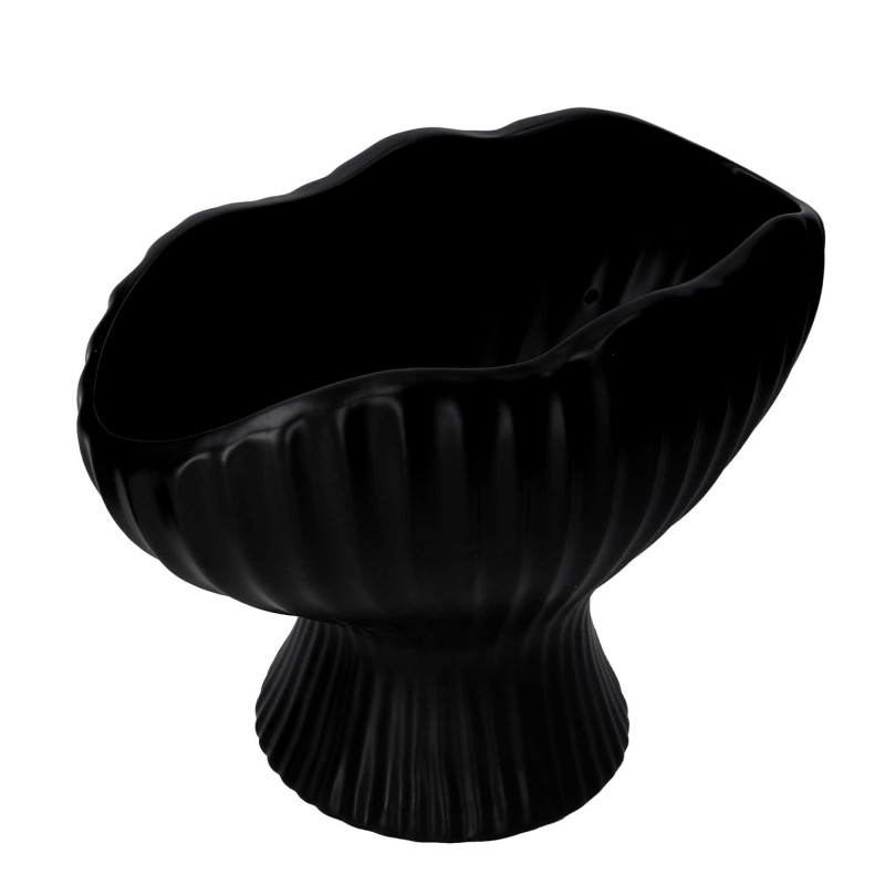Portavaso ceramica nero 27x15xH20 cm moderno elegante